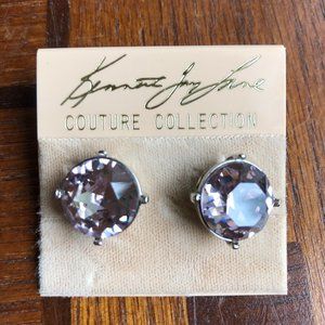 Kenneth Jay Lane light pink clip earrings